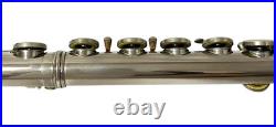 Muramatsu M-85 Flute Silver with Hard Case Soft Case Cleaning Rod Used Japan