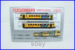 N Scale Fleischmann 7471 Piccolo Diesel Locomotive And Railcar Set RARE