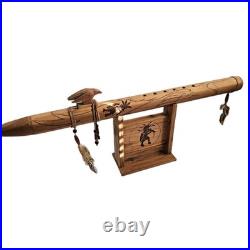 Native American Style Flute Western Cedar 22 Inch Woodburning Kokopelli