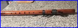 Native American style wood flute, Key of F# 432, earth frequency, leather