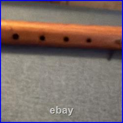 Native American style wood flute, Key of F# 432, earth frequency, leather