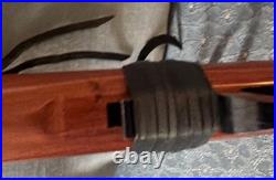 Native American style wood flute, Key of F# 432, earth frequency, leather