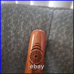 Native American style wood flute, Key of F# 432, earth frequency, leather