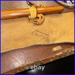 Native Flute High Spirits With 100 Year Old Leather Bag Great Piece