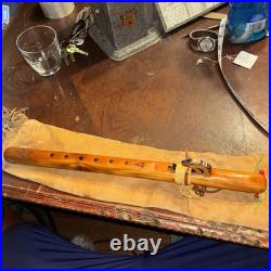 Native Flute High Spirits With 100 Year Old Leather Bag Great Piece