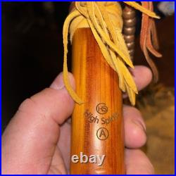 Native Flute High Spirits With 100 Year Old Leather Bag Great Piece