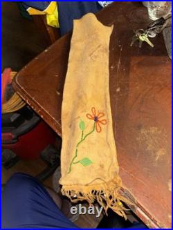 Native Flute High Spirits With 100 Year Old Leather Bag Great Piece