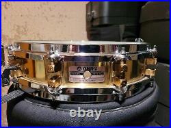 Nice Vintage Yamaha Sd-493 3.5x14 Brass Piccolo Snare Drum 10 Lug Japan Weckl