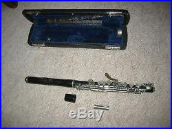 Nice & old wooden Boehm piccolo flute in C by V. Kohlert Graslitz