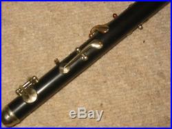 Nicel & old wooden piccolo flute by E. Oesch Basel