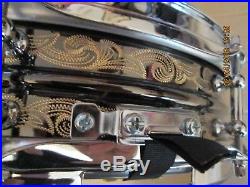 Nickel Over Brass 13 X 3.5 Piccolo Snare-hand Engraved By John Aldridge
