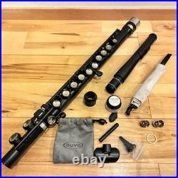 Nuvo Student Flute Black Plastic Near Unused with Case