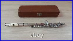 Old silver plated piccolo flute Leningrad factory 1989 USSR