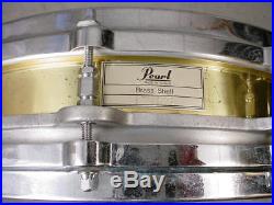 PEARL 14x3.5 FREE FLOATING BRASS SHELL PICCOLO SNARE DRUM, With PARALLEL STRAINER