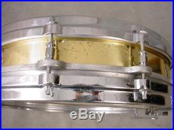 PEARL 14x3.5 FREE FLOATING BRASS SHELL PICCOLO SNARE DRUM, With PARALLEL STRAINER