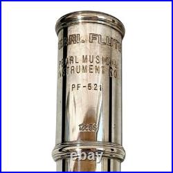 PEARL PF-521 Flute E Mechanism Used With Hard Case