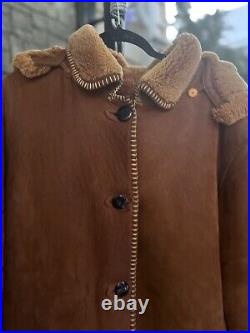 PICCOLO MONDO PELLE Shearling Jacket Coat Womens XL
