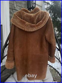 PICCOLO MONDO PELLE Shearling Jacket Coat Womens XL