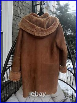 PICCOLO MONDO PELLE Shearling Jacket Coat Womens XL