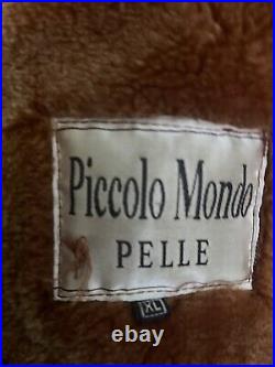 PICCOLO MONDO PELLE Shearling Jacket Coat Womens XL