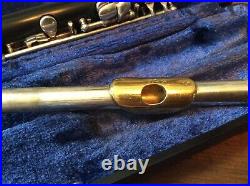 P J Hardy Piccolo Silver head Case and Cleaning Rod, Elkhart, Ind USA