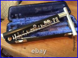 P J Hardy Piccolo Silver head Case and Cleaning Rod, Elkhart, Ind USA