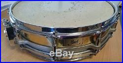 Pearl 14 Brass Shell Piccolo Snare Drum with Super Hoops Free P&P
