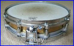 Pearl 3.5x14 Brass Free Floating Piccolo Metal Snare Drum USED Very Good