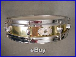 Pearl 3x13 Brass Piccolo Snare Drum, Nice