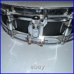 Pearl Black And Chrome Piccolo Snare Drum, 13x3