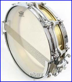 Pearl Brass Free Floating 4x14 Mastercast Hoop Piccolo Snare Drum Percussion