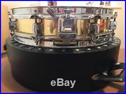 Pearl Brass Piccolo 13 x 3 1/2 Snare Drum with Case