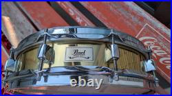 Pearl Brass Shell Piccolo Snare Drum 14x3.5 with Wear, Used