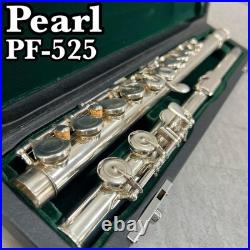 Pearl Flute PF-525E Silver Headjoint Japan withCase & Cleaning Rod E Mechanism Pearl Flute PF-525E Silver Headjoint Japan withCase & Cleaning Rod E Mechanism