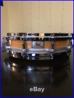 Pearl Free Floating Maple Piccolo Snare Drum 3.5 X 14 Good Condition