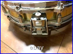 Pearl Free Floating Piccolo Brass Snare Drum 14x3.5 Made in Japan