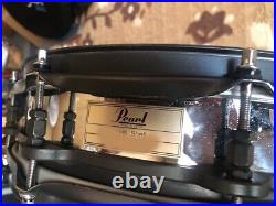 Pearl Free Floating Piccolo Steel Snare Drum Silver 14x3.5 Made in Japan