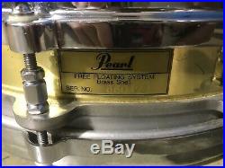 Pearl Free Floating System Brass Shell Piccolo Snare Drum 14x3.5 10 Lug #SN112