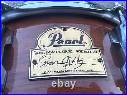 Pearl Omar Hakim Signature 5 x 13 African Mahogany Snare Drum Puresound READ