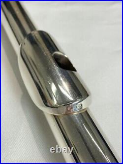 Pearl PF-525 Flute Silver Plate Brillante withhard case from JAPAN