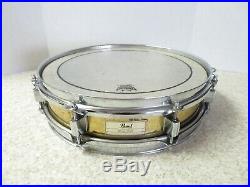 Pearl Piccolo Brass Shell Snare Drum 13x 3 1980s