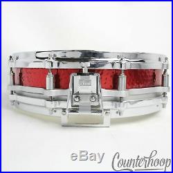 Pearl Red Brass 14x3.5Hand Hammered Free Floating Piccolo Snare Drum 21st Anniv