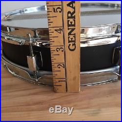 Pearl S1330B 13 x 3 Piccolo Snare Drum, Black Steel With Wings soft drum case