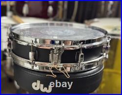 Pearl S1330B Steel Piccolo Snare 3 x 13 Matte Black Preowned