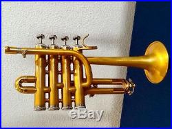 Piccolo Trumpet, Pollard Custom Built (in Uk), Finished In Brushed Gold