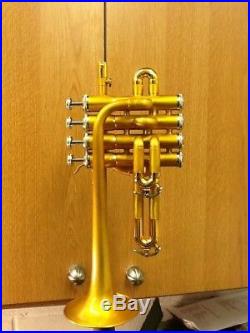 Piccolo Trumpet, Pollard Custom Built (in Uk), Finished In Brushed Gold