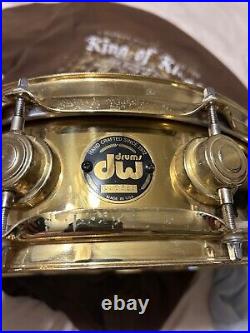 Polished Brass DW Black Badge Piccolo Snare Drum 4x14