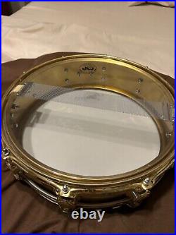 Polished Brass DW Black Badge Piccolo Snare Drum 4x14