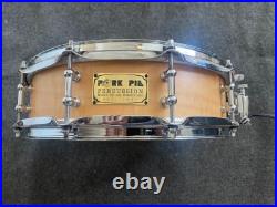 Pork PIe Single Ply Maple Piccolo Snare 4 deep X 14 diameter