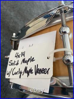 Pork PIe Single Ply Maple Piccolo Snare 4 deep X 14 diameter